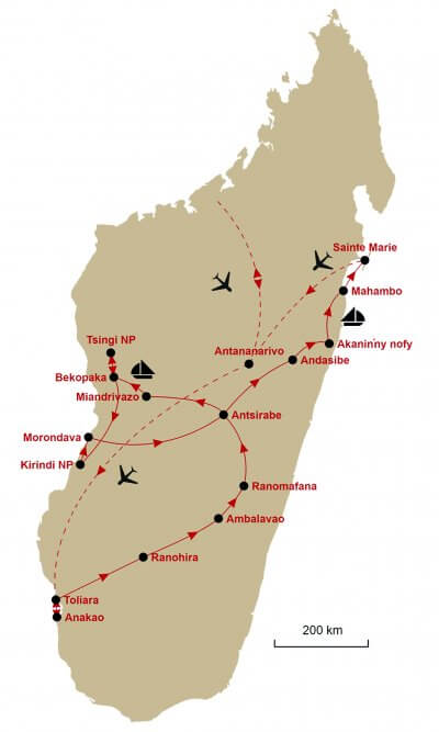 Karte Madagaskar